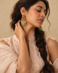 The Sheetal Panna Studs view 3