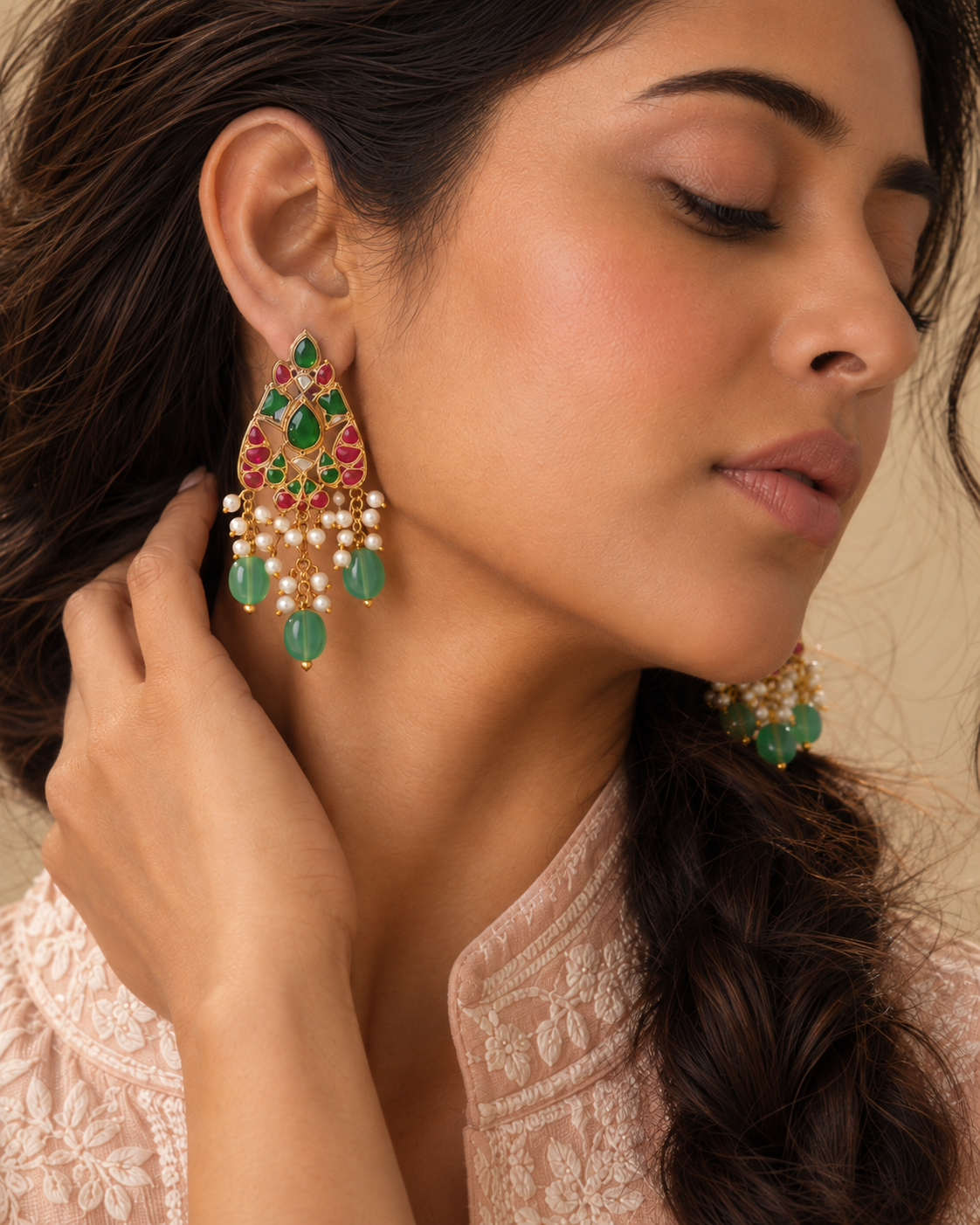 The Sheetal Panna Studs view 1