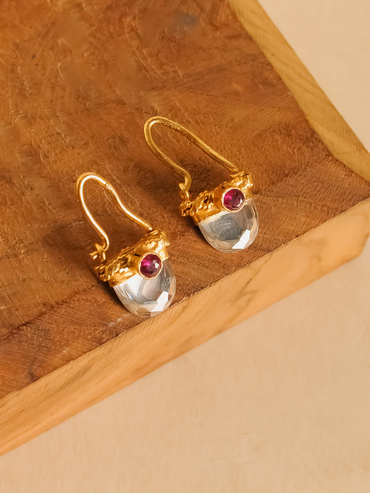 The Sphatik Boond — 925 sterling silver earrings by Neeta Boochra, Jaipur