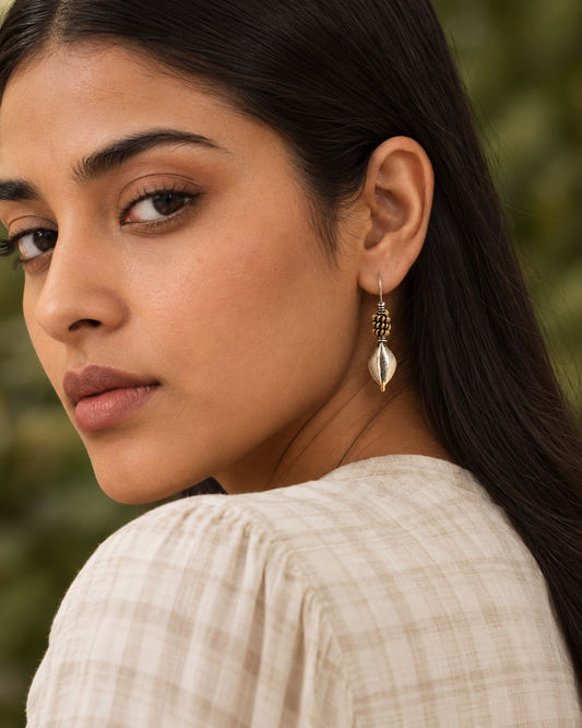 The Deep — 925 sterling silver earrings by Neeta Boochra, Jaipur
