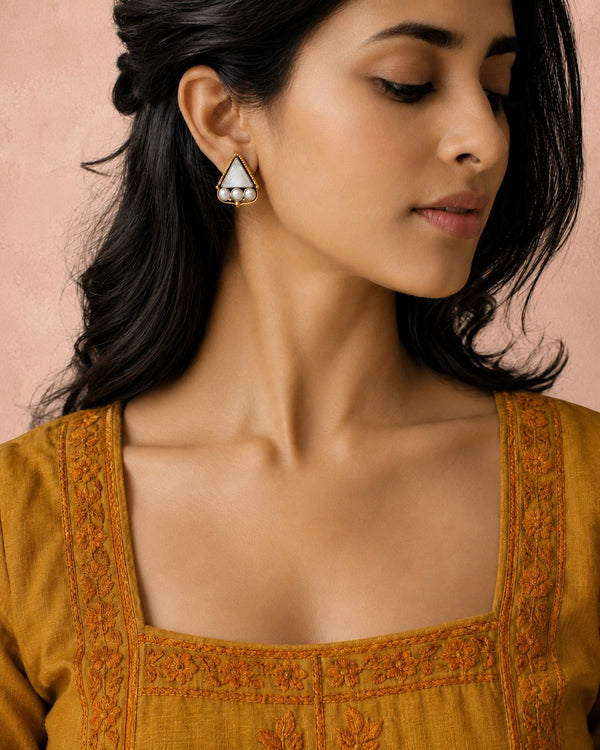 Chandrika 925 Silver Two Tone Aabha Earrings alternate