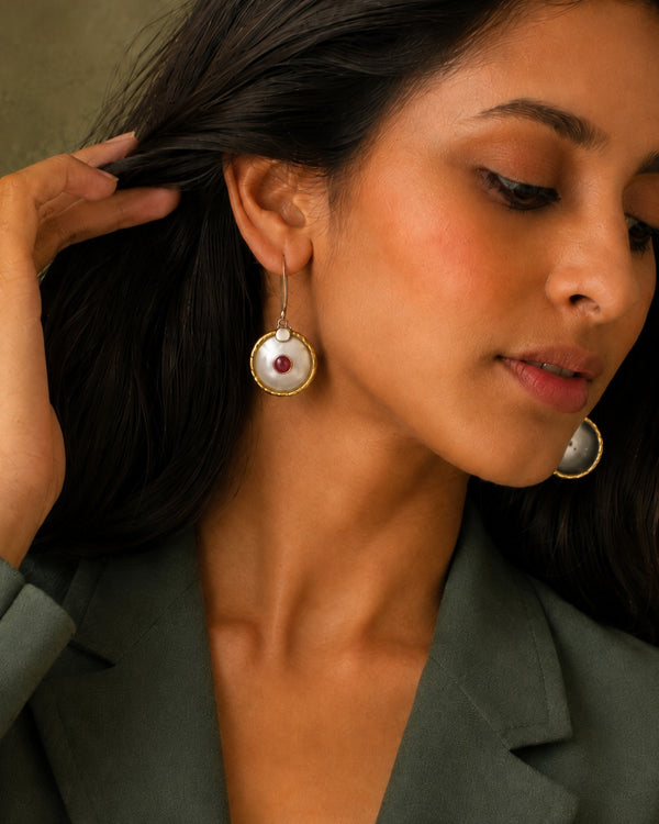 Nitya Two Tone Dangler Earrings