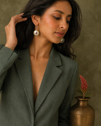 Nitya Two Tone Dangler Earrings view 2