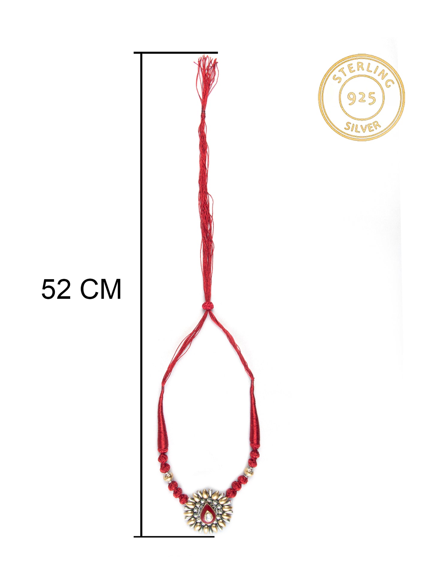 Crimson Coral Cascade: 925 Silver Red Coral Necklace
