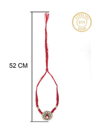 Crimson Coral Cascade: 925 Silver Red Coral Necklace view 6