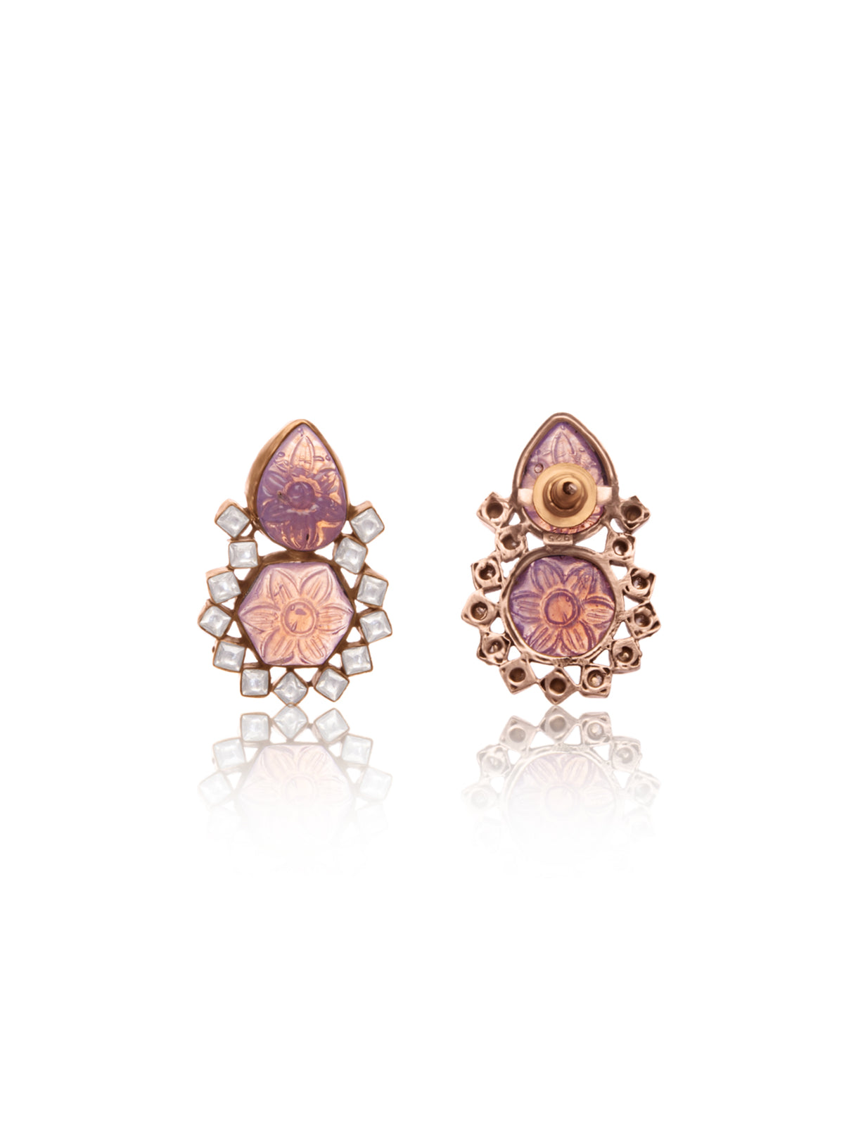 Purple Blossom Earrings view 3