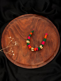 Vibrant Fiesta: 925 Silver Gold Plated Multicolor Dholki Bracelet view 8