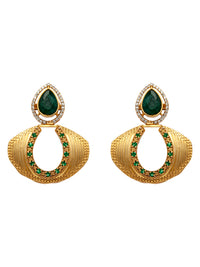 Verdant Fortune Horseshoe Earrings: 925 Sterling Silver view 2