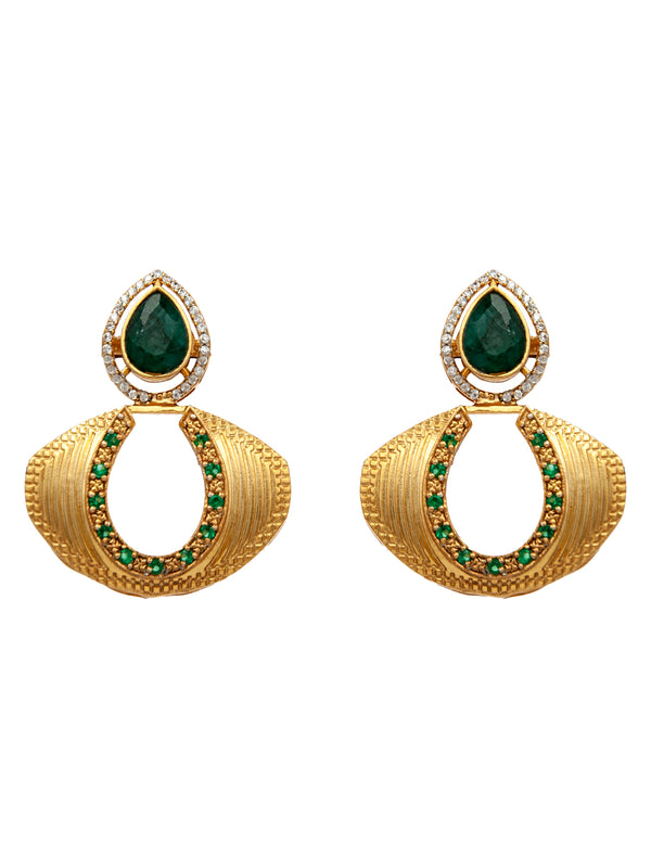 Verdant Fortune Horseshoe Earrings: 925 Sterling Silver alternate