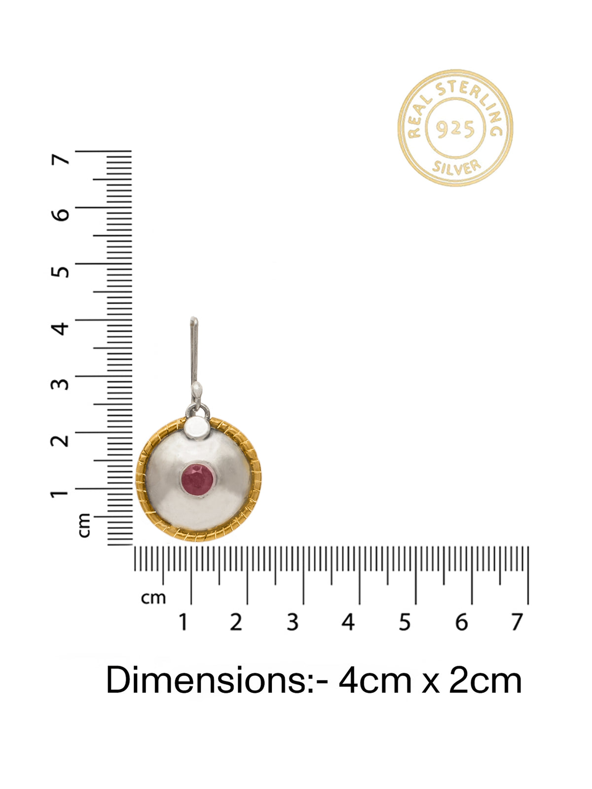 Nitya Two Tone Dangler Earrings view 3