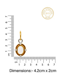 Nitya 925 Silver Crystal Earrings with Enamelling view 5