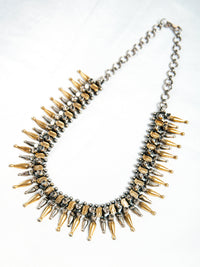 Crystal Tribal Harmony: 925 Sterling Silver Classic Two Tone Necklace view 6