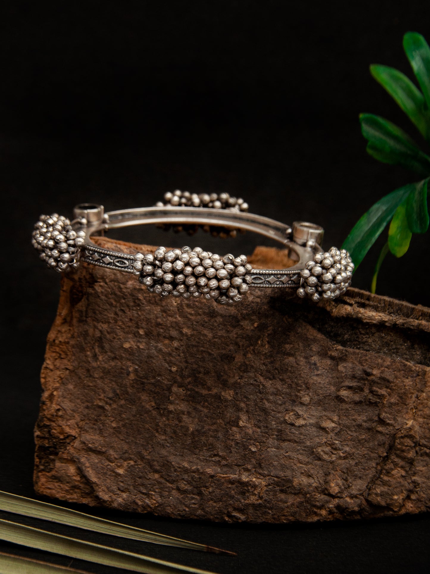 Tribal Ghungroo Rhapsody: 925 Silver Statement Bangle