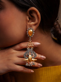 Peacock Ghungroo Earrings view 1