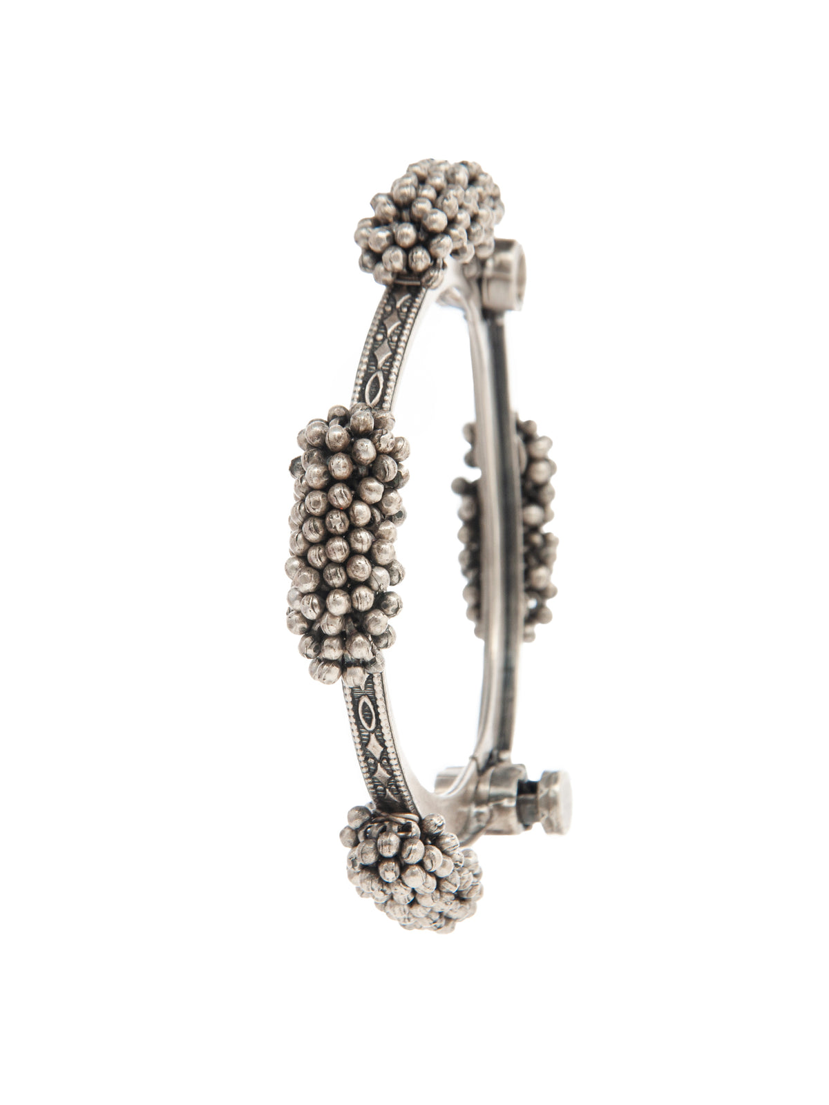 Tribal Ghungroo Rhapsody: 925 Silver Statement Bangle view 6