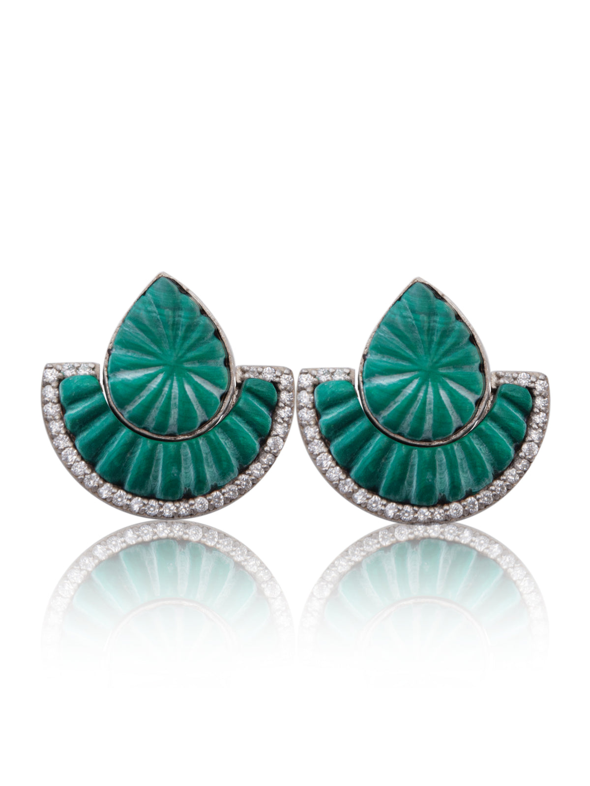 Dual Glam – Malachite Luxe Convertible Earrings view 4
