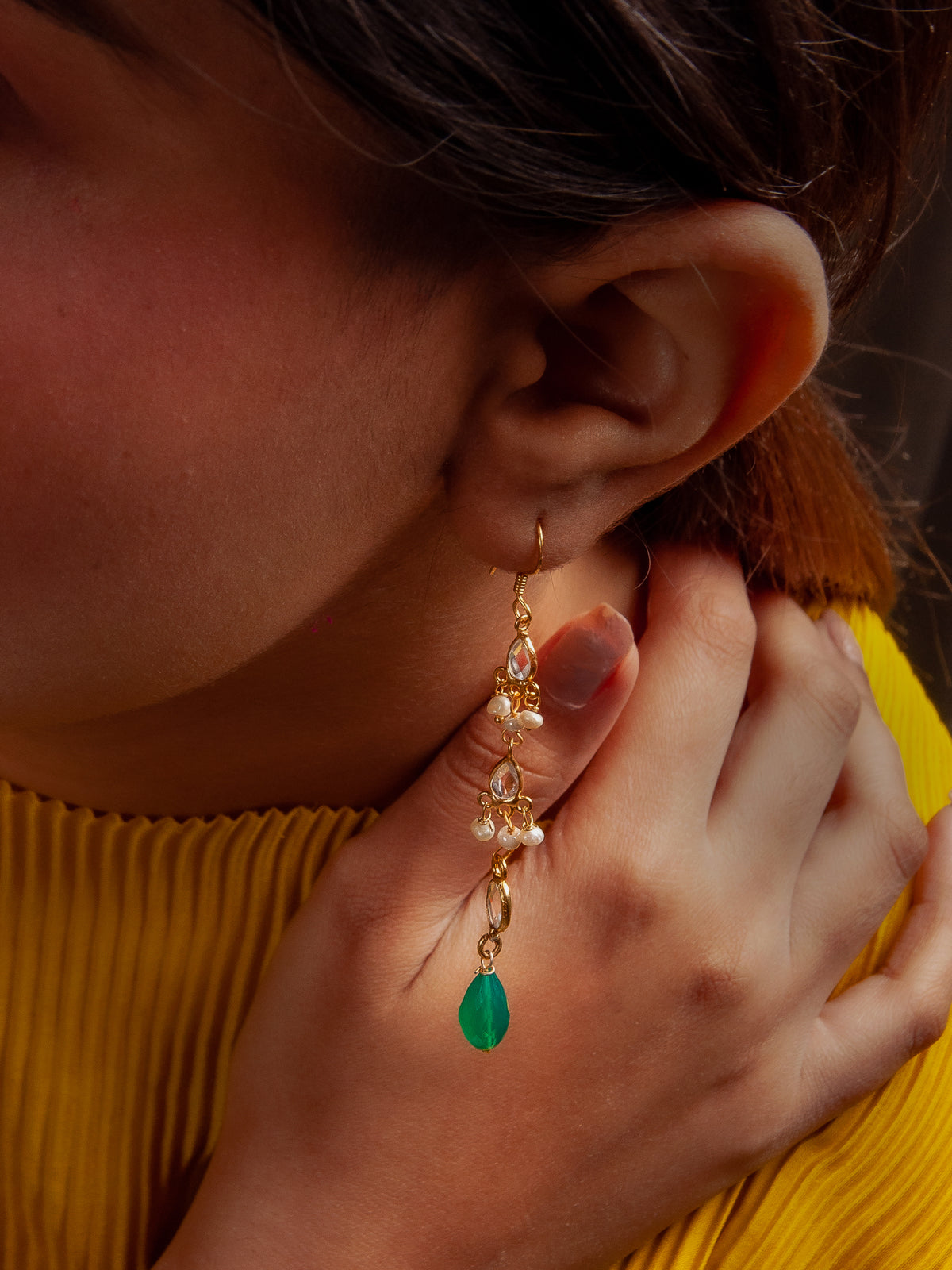 Crystal Cascade Earrings view 1