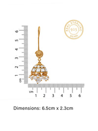 Kundan Pearl Dangler view 3