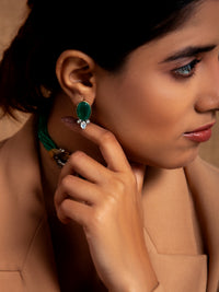 Enchanting Green Onyx Essence Earrings view 3