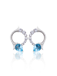 Aquamarine Sparkle Earrings view 3