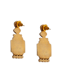 Enchanted Enamel: 925 Sterling Silver Earrings with Enamelling and Kundan view 5