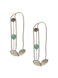 Verde Pinwheel Safety Pin Earrings: 925 Sterling Silver view 4