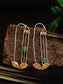Verde Pinwheel Safety Pin Earrings: 925 Sterling Silver