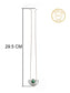 Verdant Fanfare: 925 Sterling Silver Gold Plated Necklace with Green Gemstone