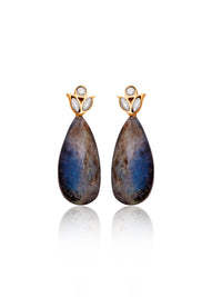 Floral Gemstone Sparkle Earrings view 3