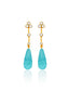 Aqua Briolette Drop Kundan Delights