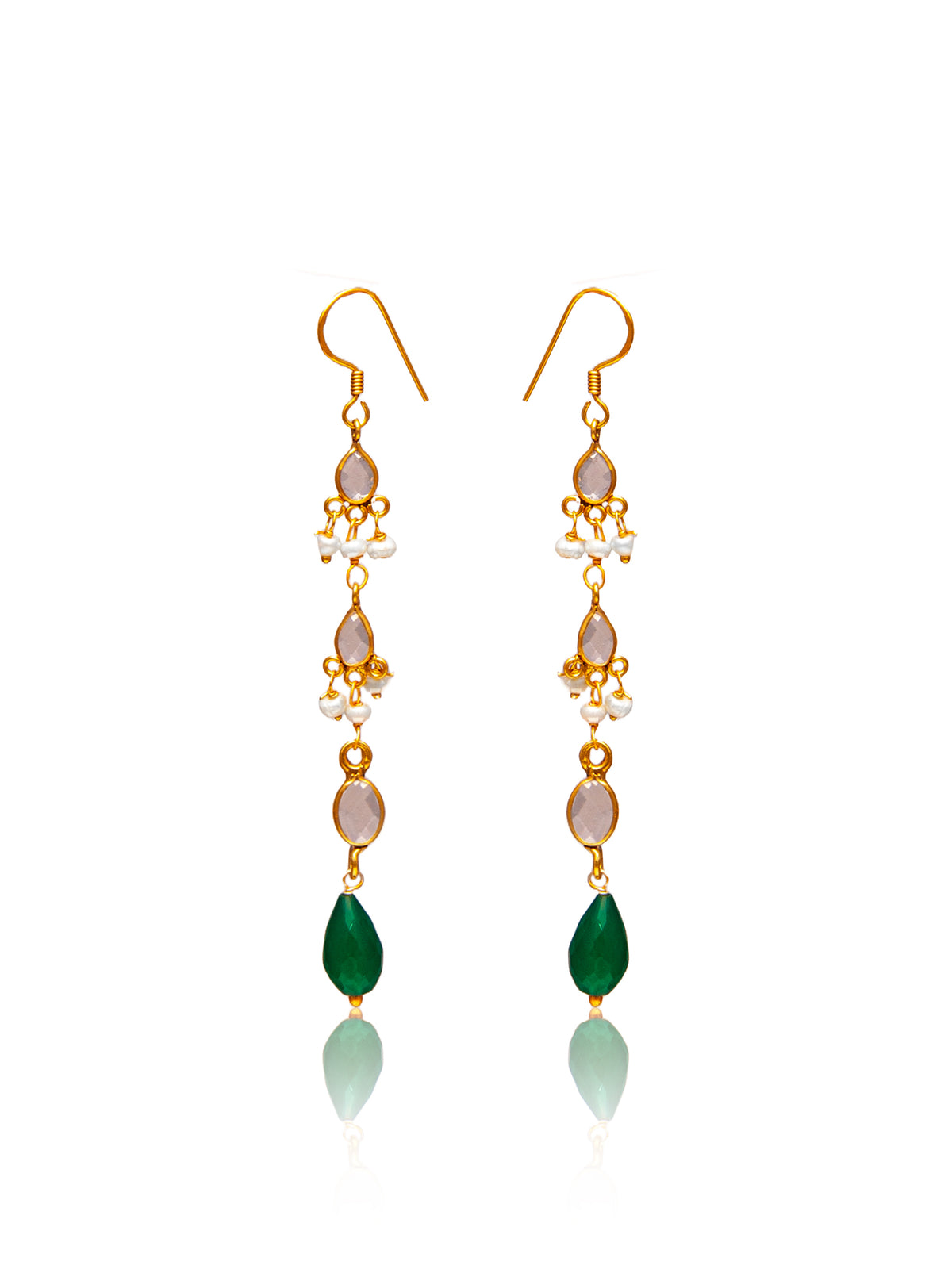Crystal Cascade Earrings view 3