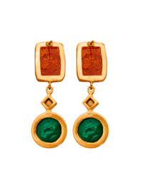 Golden Aura Carved Earrings view 5