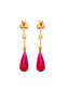 Pink Briolette Drop Kundan Delights