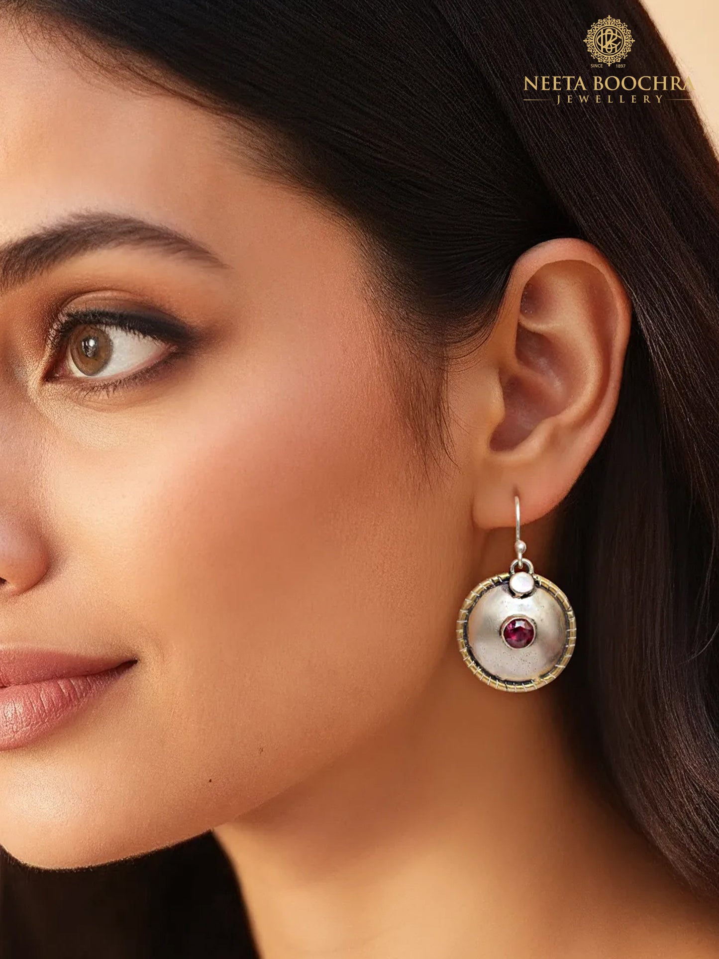 Nitya Two Tone Dangler Earrings