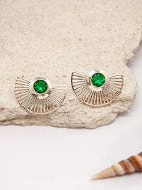 Verde Fanfare Gold Plated Earrings: 925 Sterling Silver view 1