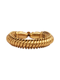 Peacock Splendor: 925 Silver Gold Plated Peacock Sutlada Bangle view 5
