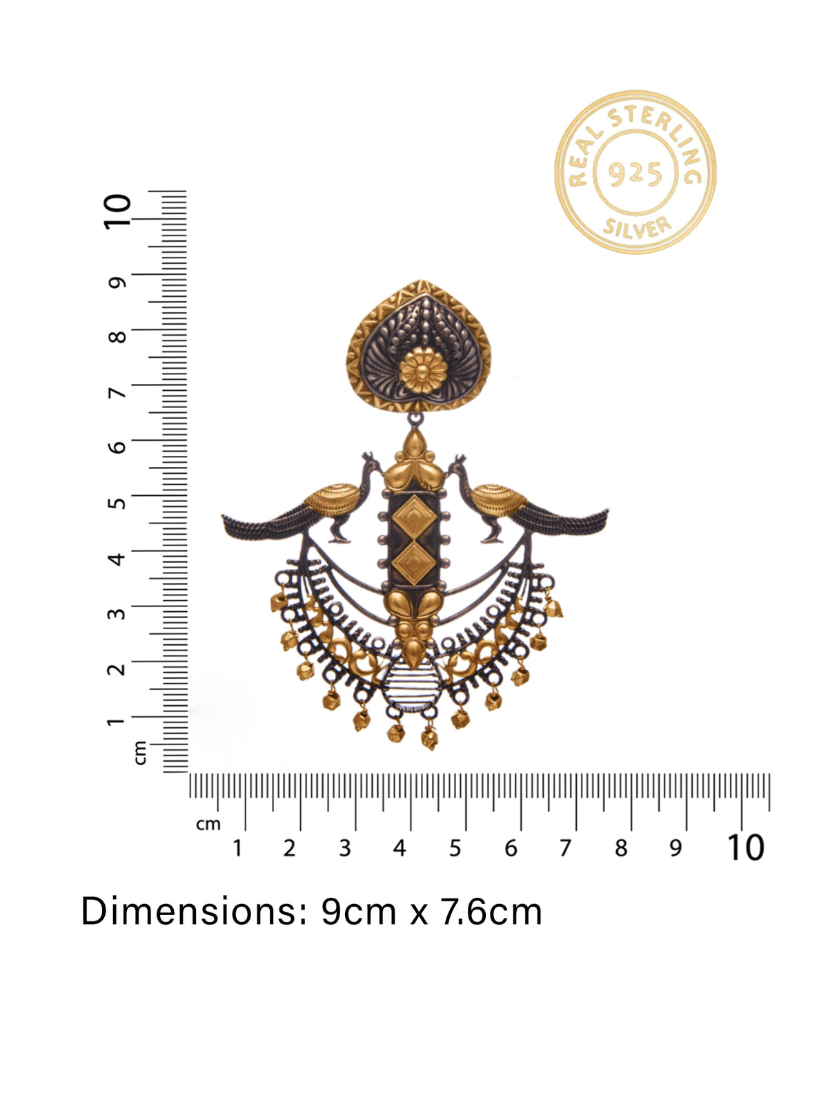 Peacock Fusion Earrings view 4