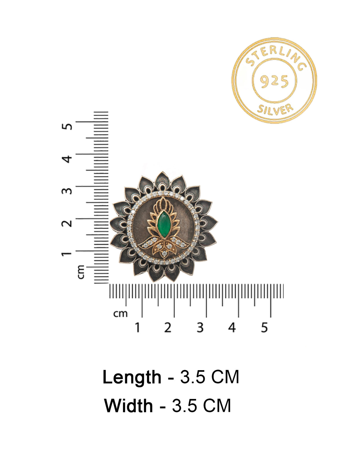 Viridian Vine Intricate Studs: 925 Sterling Silver view 5