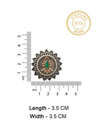 Viridian Vine Intricate Studs: 925 Sterling Silver view 5