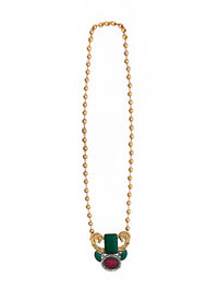 Seaside Splendor: 925 Silver Sea Horse Motif Fusion Gold Plated Beaded Necklace view 6
