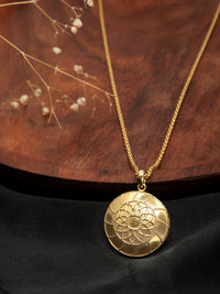Golden Glow: 925 Silver Modern Everyday Wear Gold Plated Necklace view 3