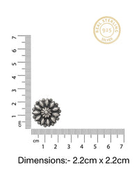 Nitya 925 Silver Sunflower Earrings view 3