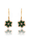 Ethereal Bloom: 925 Sterling Silver Flower Earrings with Green Onyx and Pearl