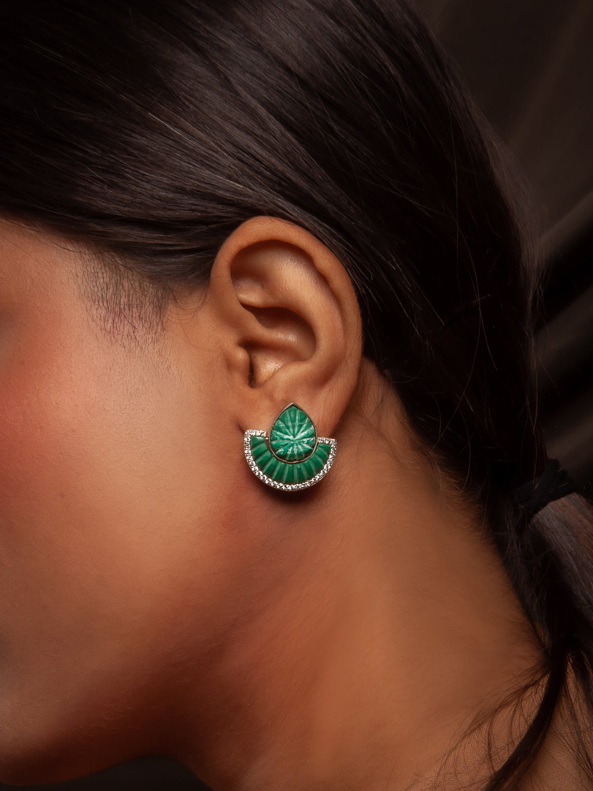 Dual Glam – Malachite Luxe Convertible Earrings view 1