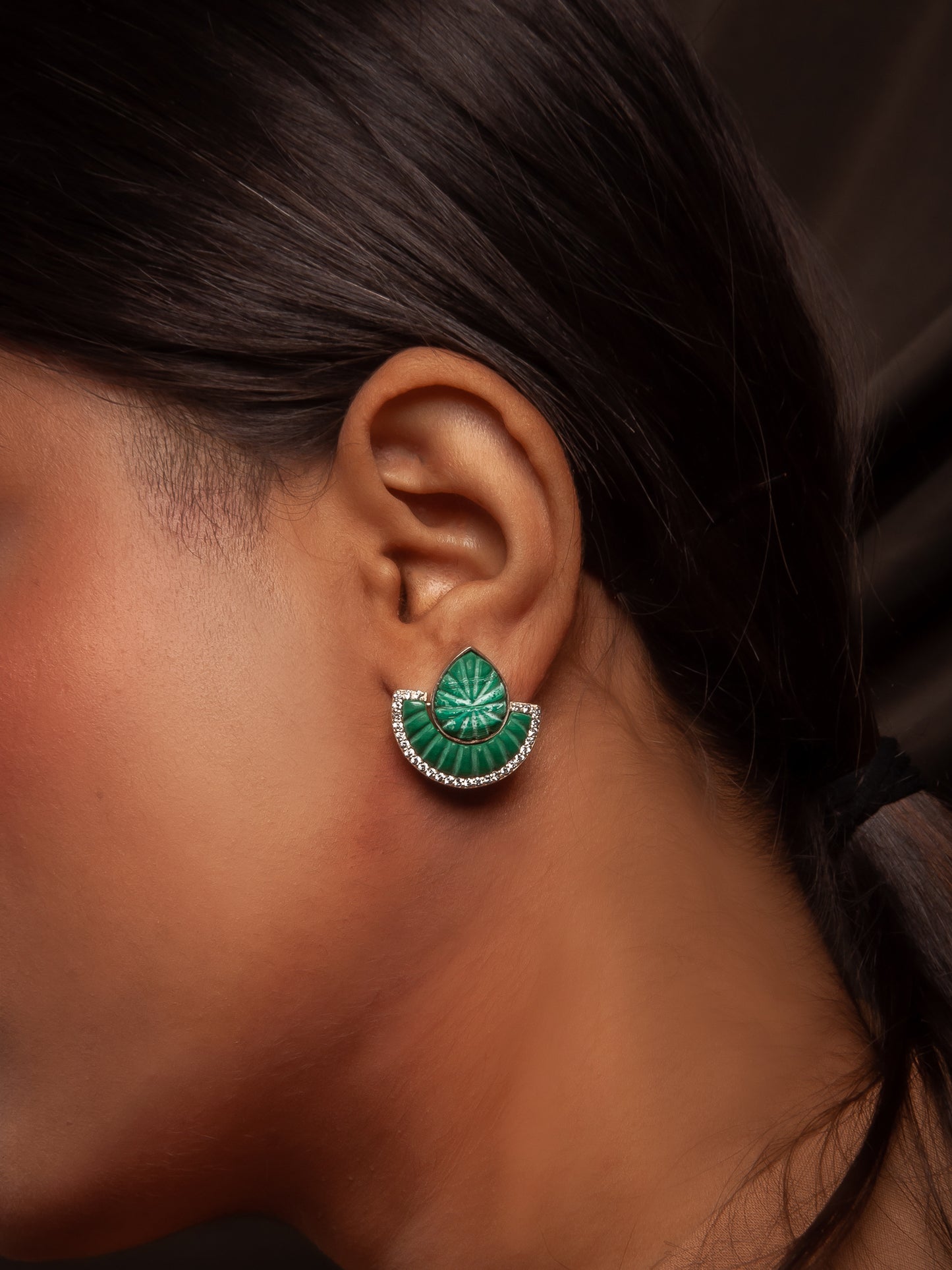 Dual Glam – Malachite Luxe Convertible Earrings