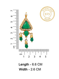 Enchanting Forest: 925 Sterling Silver Earrings with Green Onyx Gemstone view 6