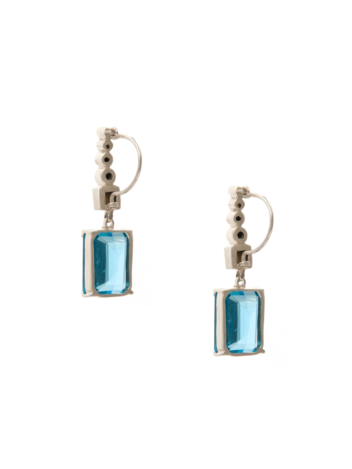 Topaz Sparkle Modern Kundan Earrings: 925 Sterling Silver view 6