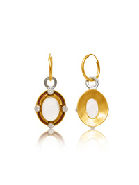 Nitya 925 Silver Crystal Earrings with Enamelling view 4