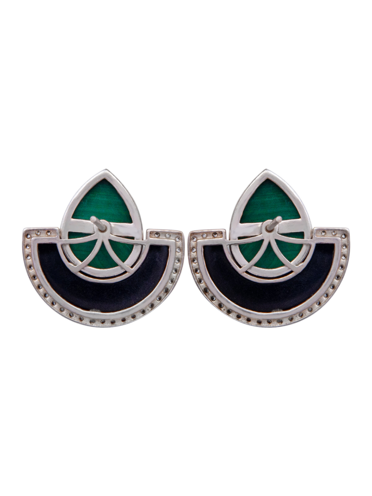 Dual Glam – Malachite & Black Onyx Luxe Convertible Earrings view 6
