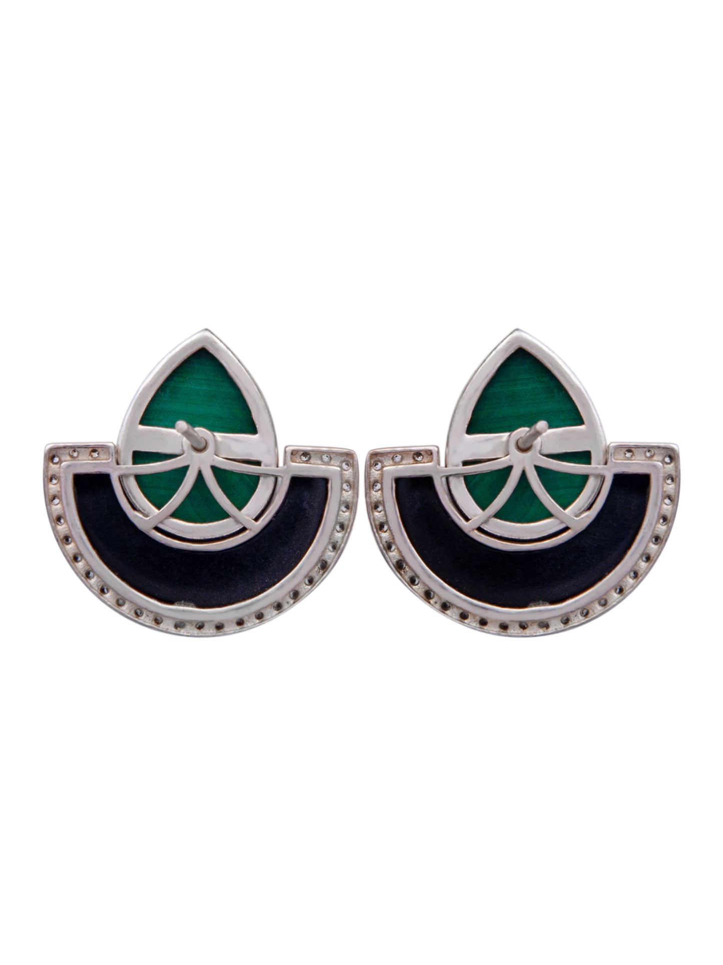 Dual Glam – Malachite & Black Onyx Luxe Convertible Earrings